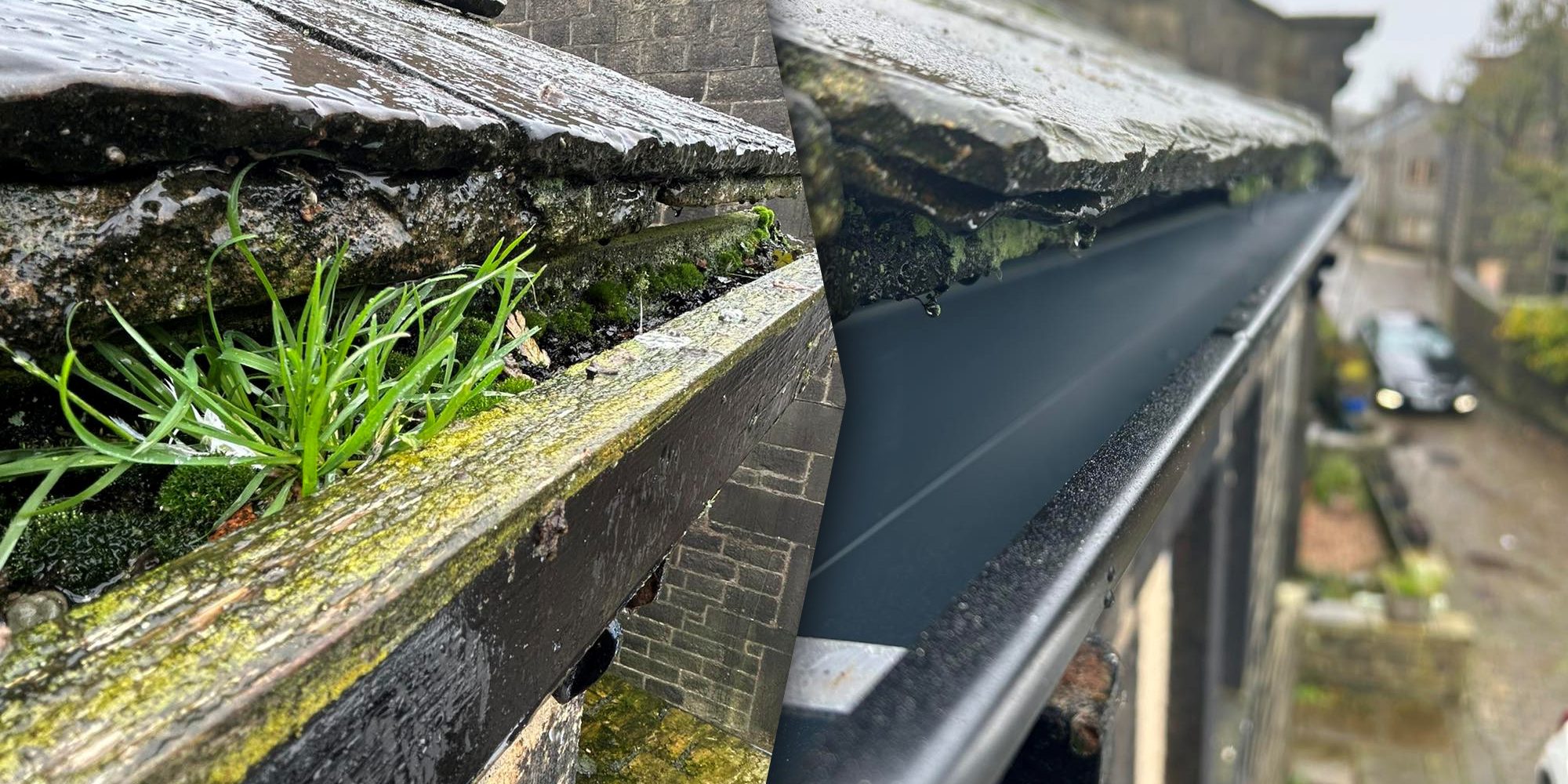 guttering replacement in clitheroe before and after