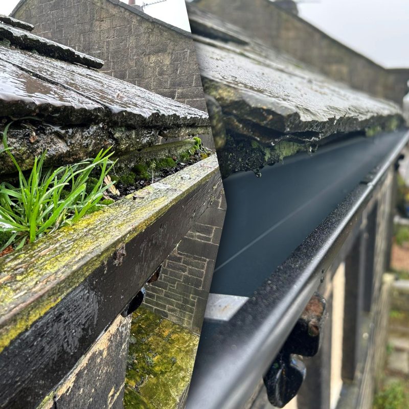 guttering replacement in clitheroe before and after